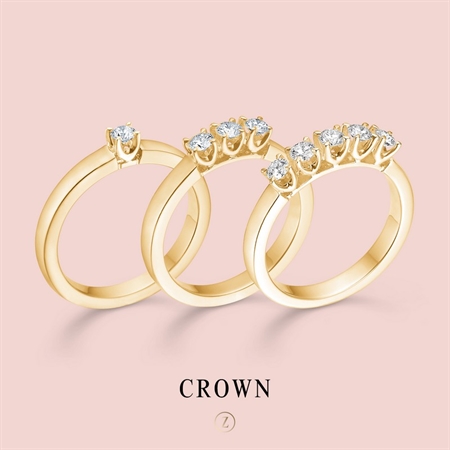 CROWN Allianz Ring I 14 kt. Gold mit Brillanten von 0,04 ct. bis 0,09 ct.